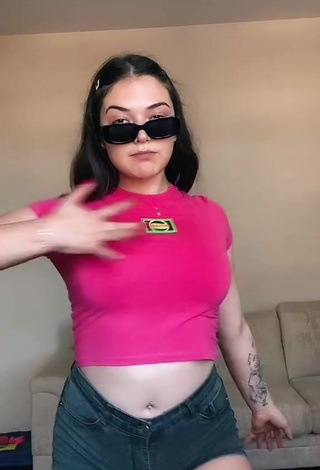 1. Irresistible Giana Mello in Pink Crop Top