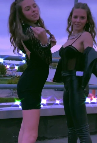 Erotic Greta & Alice Greali in Black Dress