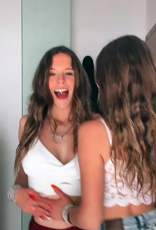 3. Irresistible Greta & Alice Greali in White Crop Top