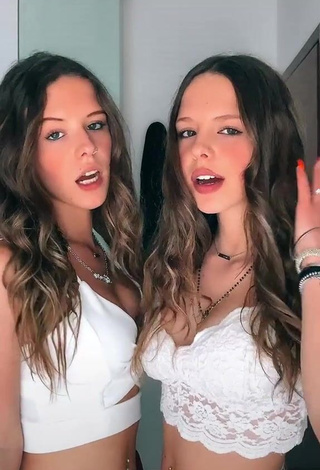 1. Hottest Greta & Alice Greali in White Crop Top