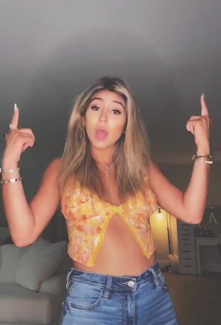 Sweetie Isabella Patel Shows Cleavage in Floral Crop Top