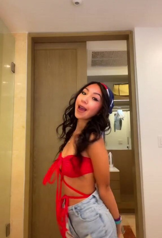 1. Cute Jazlyn G in Red Bikini