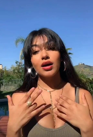 Cute Jackie Ybarra Shows Cleavage