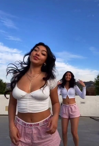 1. Sexy Jackie Ybarra in White Crop Top