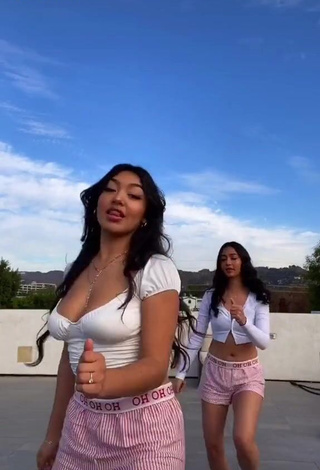 Sexy Jackie Ybarra in White Crop Top