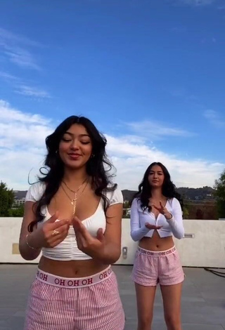 3. Sexy Jackie Ybarra in White Crop Top