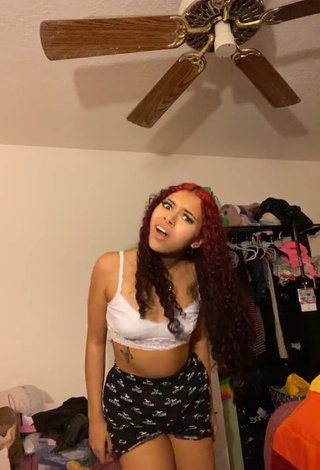 Erotic Jada Aura in White Crop Top