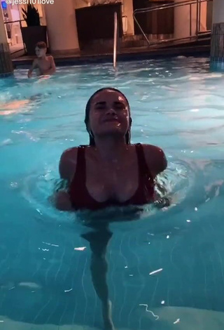 1. Erotic Jessi101love in Red Bikini at the Pool