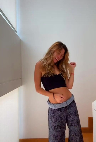 1. Erotic Katerina Saranti in Black Crop Top