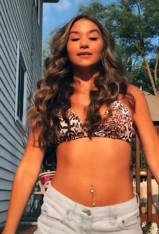 2. Captivating Kayla Alkatib in Leopard Bikini Top