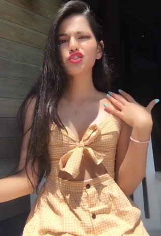 Erotic Khushi Hegde in Checkered Overall