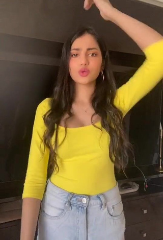 1. Irresistible Khushi Hegde in Yellow Top