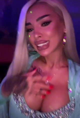 Cristina Pucean Shows her Hot Cleavage