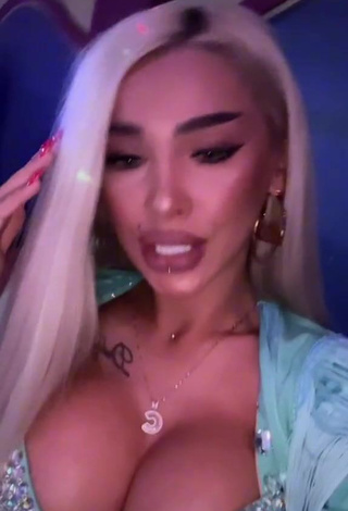 3. Cristina Pucean Shows her Hot Cleavage