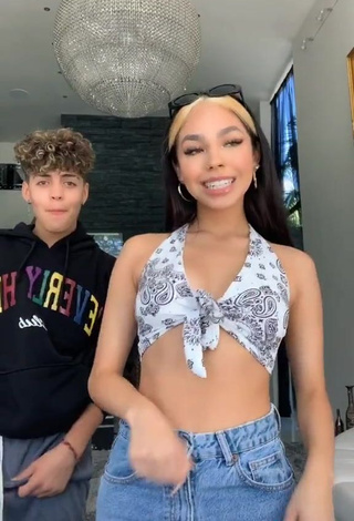 Dazzling Destiny Salazar Shows Cleavage in Inviting Crop Top