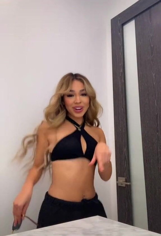 Adorable Destiny Salazar in Seductive Black Crop Top