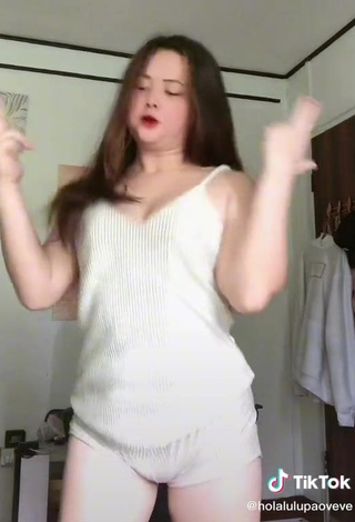 3. Erotic Delacruz Jane Pauline Shows Cleavage in White Top and Bouncing Tits