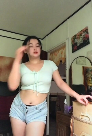 1. Sexy Delacruz Jane Pauline in Light Green Crop Top