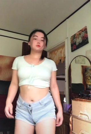 3. Sexy Delacruz Jane Pauline in Light Green Crop Top