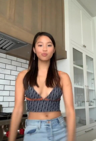 Sweetie Isaasung Shows Cleavage in Crop Top