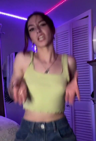 1. Erotic Jaedengomezz in Green Crop Top