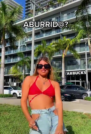 Sweetie Jesca Jimenez in Red Bikini Top