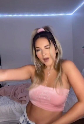 1. Hottie Katrina Stuart in Pink Crop Top and Bouncing Boobs