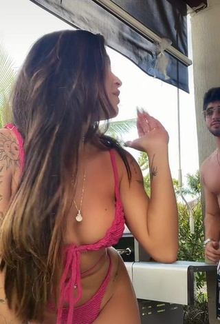 Luana Targinno Shows Cleavage in Sexy Pink Bikini