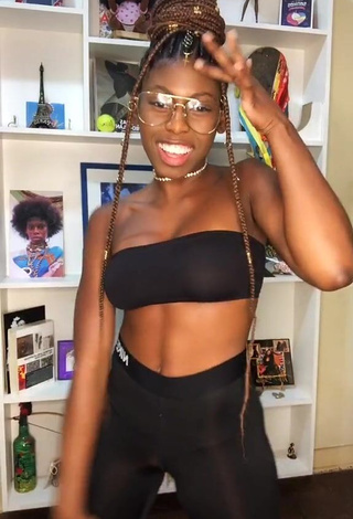 1. Irresistible MC Soffia Shows Cleavage in Black Bikini Top and Bouncing Boobs