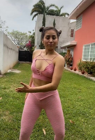 Erotic Selena Corzo in Pink Leggings