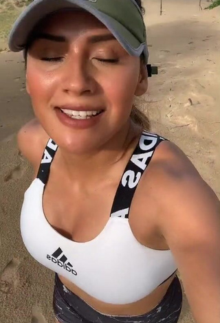 1. Erotic Zudikey Rodríguez Núñez in White Sport Bra