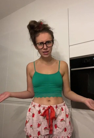 3. Captivating Abi Chatten in Green Crop Top