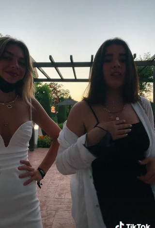 Erotic Aitana Soriano Shows Cleavage in Dress