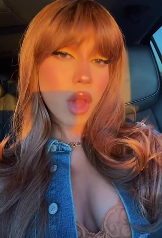 1. Sweet Asia Monet Ray Shows Cleavage in a Car