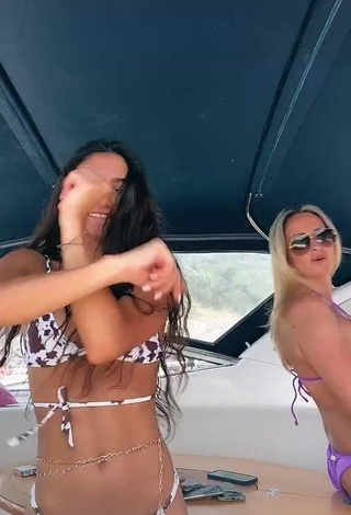 Hot Dalila Cascone in Bikini on a Boat