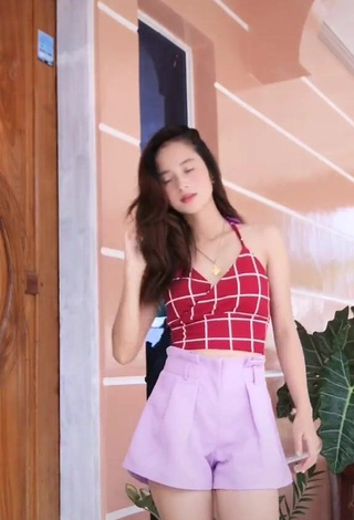 1. Sweetie Dimple Robillos in Checkered Crop Top