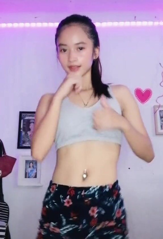 3. Hot Dimple Robillos in Grey Crop Top