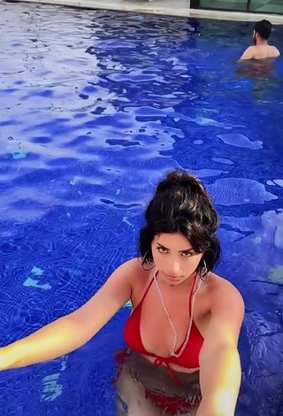 3. Erotic Eda Aleyna in Red Bikini at the Pool