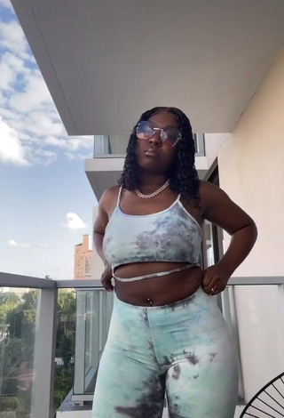 1. Hottest Airionna Lynch in Crop Top on the Balcony