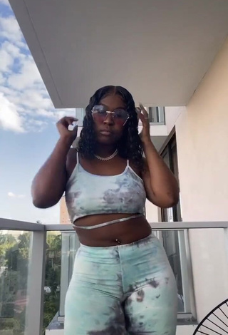 Hottest Airionna Lynch in Crop Top on the Balcony