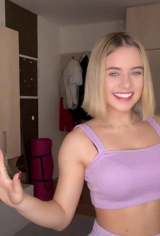 1. Captivating Isabell Mill in Purple Crop Top