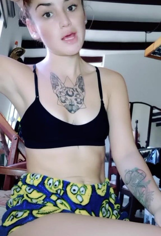 Cute Julietaderomeo in Black Sport Bra