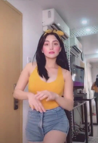 1. Captivating Karen Anne Tuazon Shows Cleavage in Crop Top