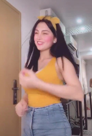 Captivating Karen Anne Tuazon Shows Cleavage in Crop Top