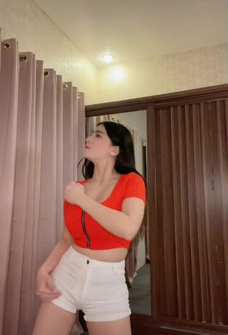 1. Hot Karen Anne Tuazon in Orange Crop Top