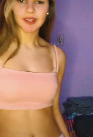 1. Amazing Luciana in Hot Peach Crop Top