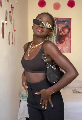 1. Cute Marta_gueye in Black Sport Bra