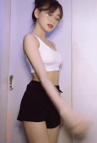 Paulaxdrea in Sexy White Crop Top