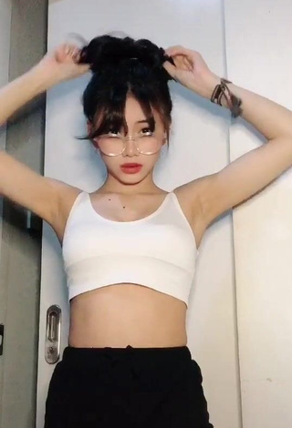 Gorgeous Paulaxdrea in Alluring White Crop Top