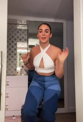 1. Hottie Purplereign77 in White Crop Top and Bouncing Boobs